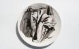 vlk 4 /wolf/ porcelán /porcelain/ 30 cm / workshop Veľký Biel