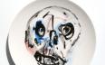 lebka 6 /skull/ porcelán /porcelain/ 30 cm / workshop Veľký Biel