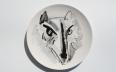 vlk 2 /wolf/ porcelán /porcelain/ 30 cm / workshop Veľký Biel