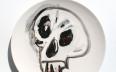 lebka 2 /skull/ porcelán /porcelain/ 30 cm / workshop Veľký Biel